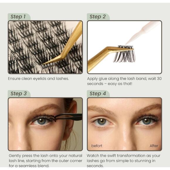 72 DIY Lash Clusters – Silk Eyelash Extensions for Custom Lash Style - Picture 5 of 5